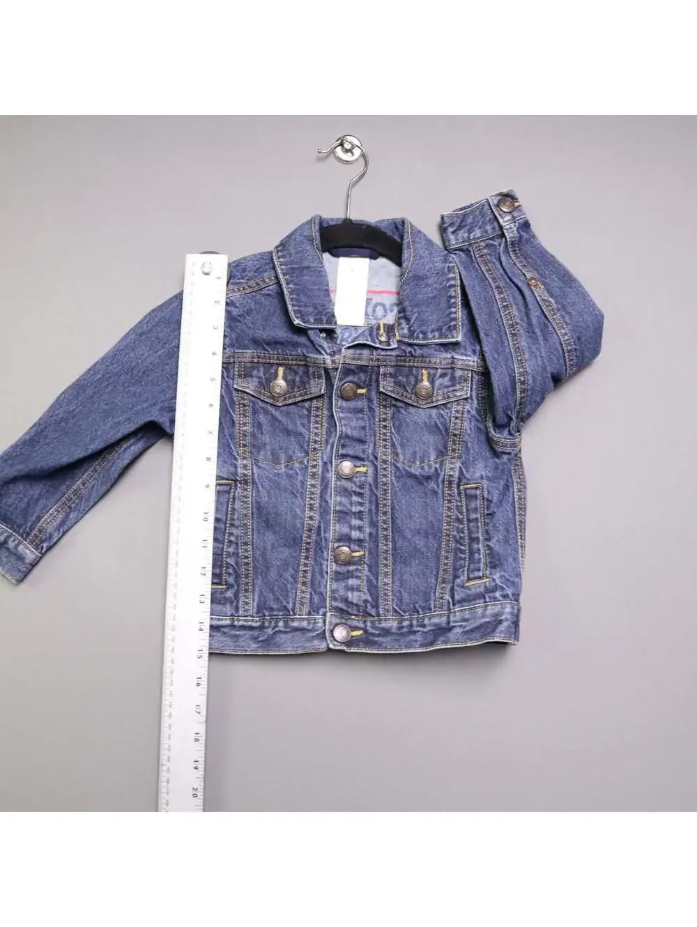OshKosh B'Gosh Kids Denim Jacket Size 4 Medium Wash Jean Trucker Blue Cotton